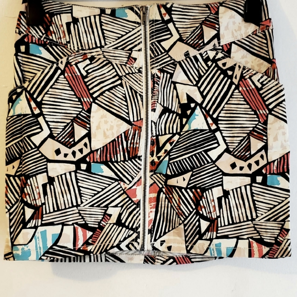 Multicolored Patterned Skirt